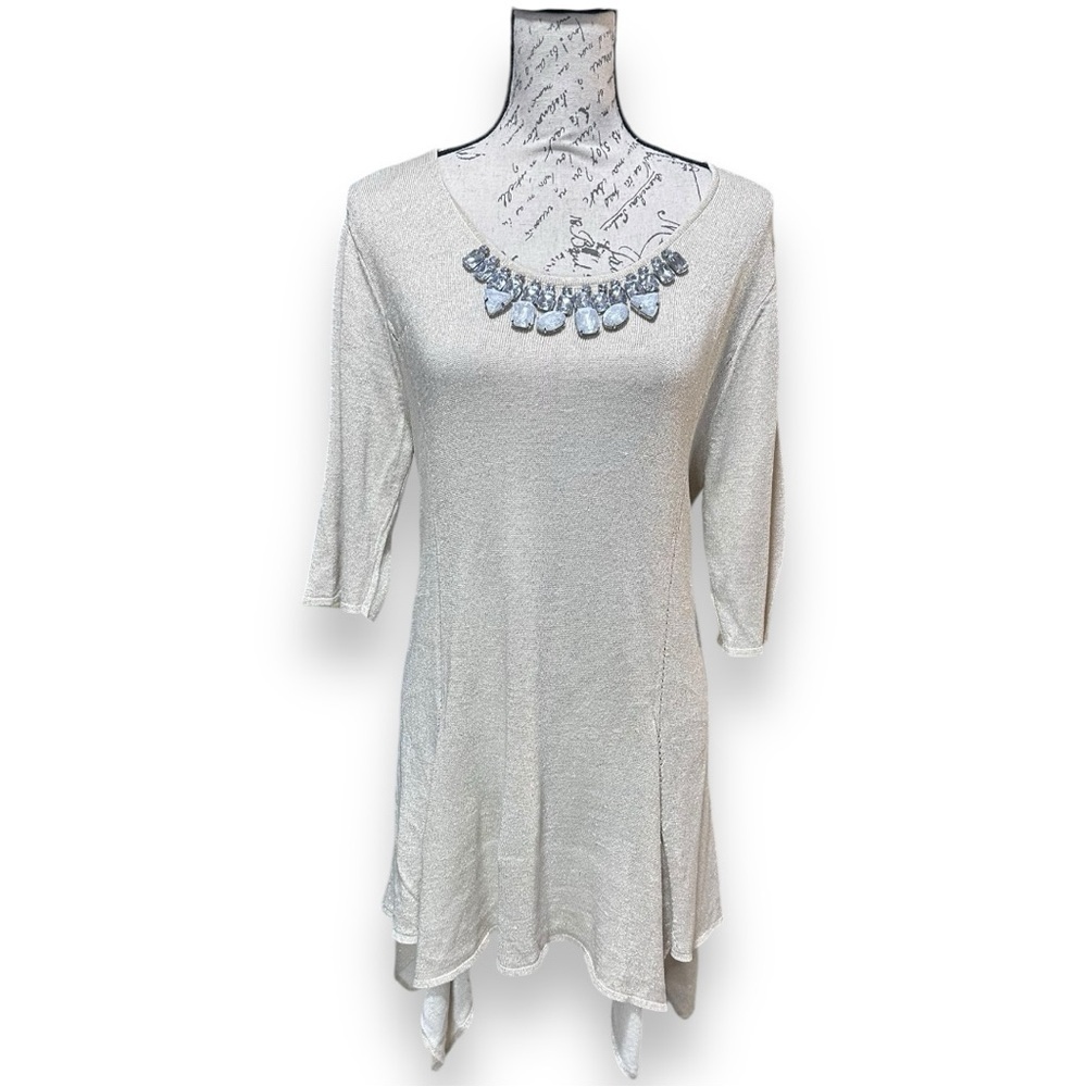 Ashley Stewart Golden Cream Tunic Size 14/16 NWT